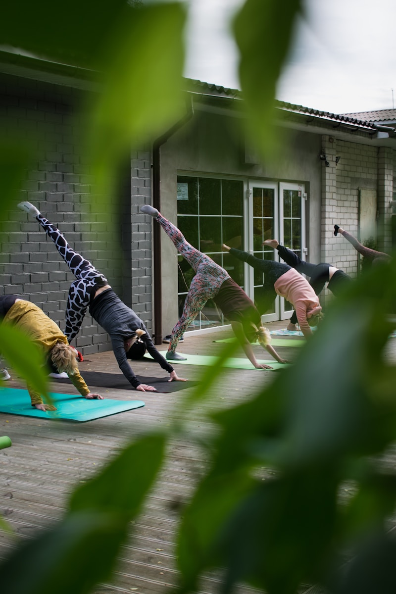 woman doing exercise routine
